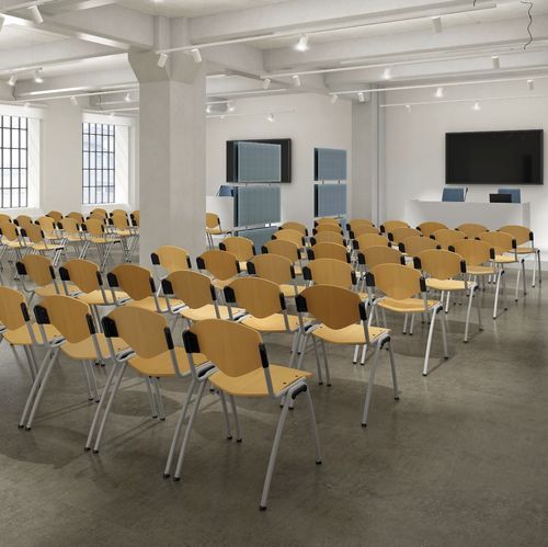 Sedia da conferenza contemporanea - OMNIA CONTRACT - Aresline - da interno / in polipropilene / in nylon