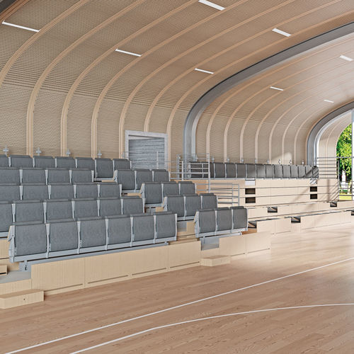 Sedia per auditorium contemporanea - MOBILE TRIBUNES - Aresline - da interno / in tessuto / in pelle