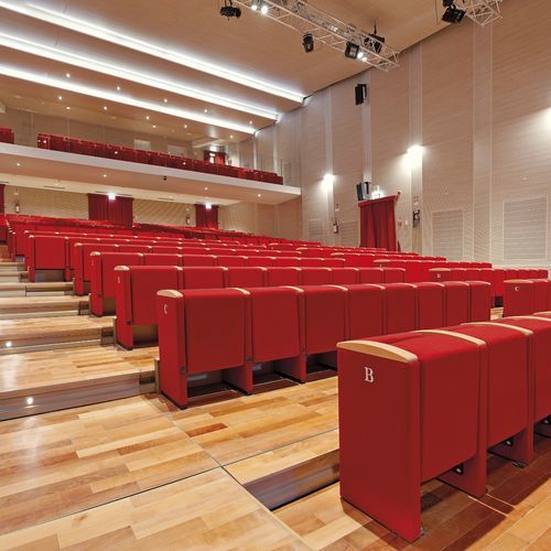 Sedia per auditorium contemporanea - INFLOORSYSTEM - Aresline - da interno / in tessuto / in pelle