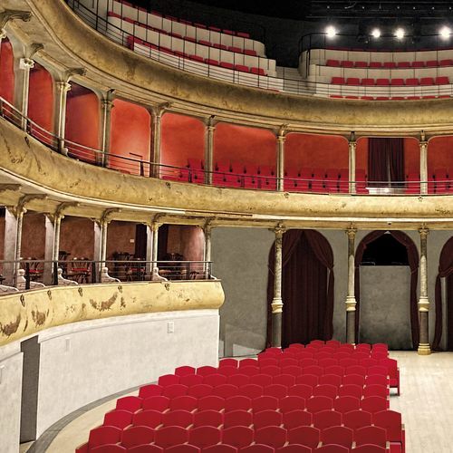 Sedia per auditorium contemporanea - Aresline - da interno / in tessuto / con supporto tessuto