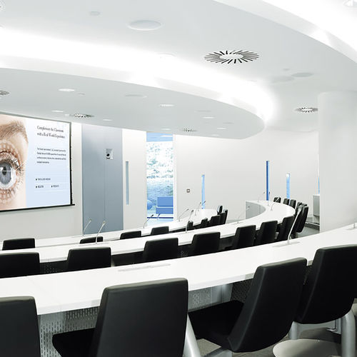 Sedia visitatore contemporanea - LINK - Aresline - da interno / in rete / in acciaio
