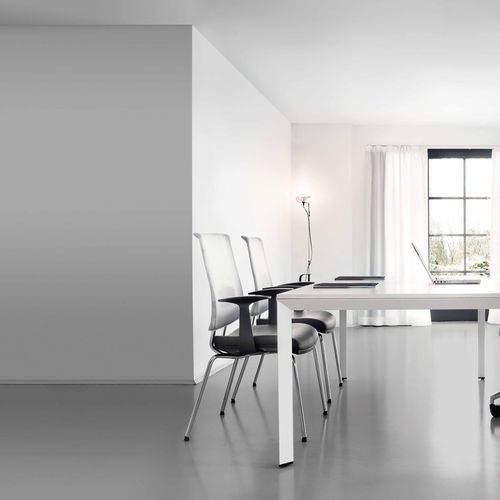 Sedia visitatore contemporanea - ZERO7 - Aresline - da interno / in rete / a rete