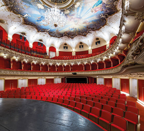 Sedia per auditorium contemporanea - MOZART - Aresline - da interno / in legno / in tessuto