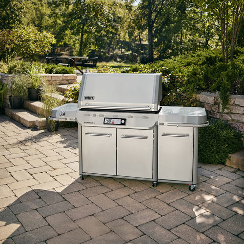 Barbecue a gas - SUMMIT FS38X S SMART - Weber EUROPE - professionale / con rotelle / in acciaio inossidabile