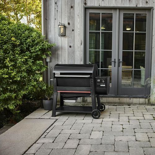 Barbecue a pellet - SEARWOOD&reg; XL - Weber EUROPE - con rotelle / da tavolo / in acciaio