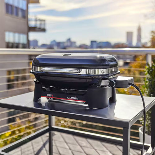 Barbecue elettrico - LUMIN&reg; COMPACT - Weber EUROPE - da tavolo / in ghisa / in porcellana