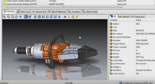 Software di gestione dati - SOLIDWORKS® ENTERPRISE PDM - Dassault Systèmes SolidWorks Corp - per strutture in calcestruzzo