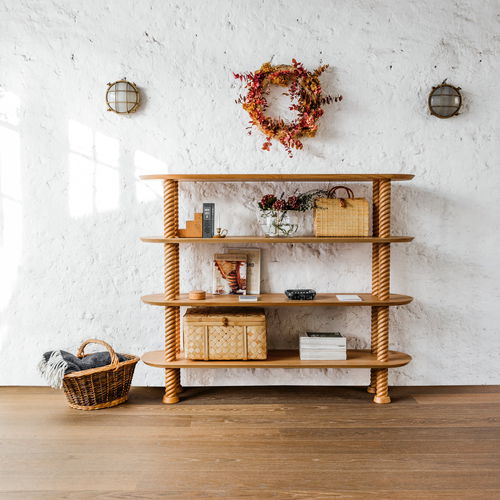 Scaffale design scandinavo - CRAFT ROPE - Hans Hansen Furniture - in rovere