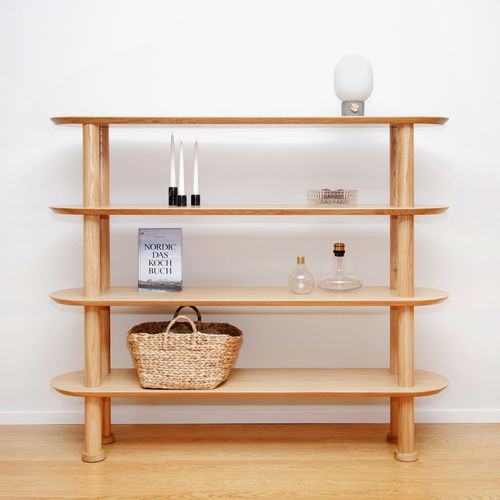 Scaffale design scandinavo - CRAFT BATON - Hans Hansen Furniture - in rovere