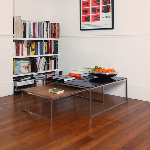 Tavolino basso contemporaneo - H 15/2 - Hans Hansen Furniture - in vetro / in legno massiccio / in HPL