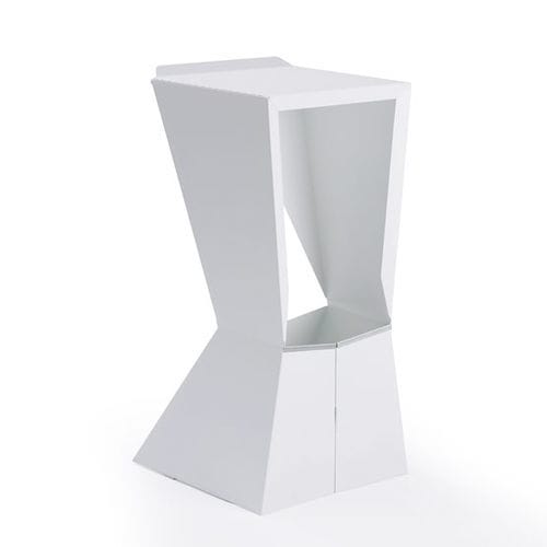 Sgabello da bar contemporaneo - HR 885 ORIGAMI - Hans Hansen Furniture - in acciaio / in acciaio con rivestimento a polvere / con supporto in acciaio inossidabile