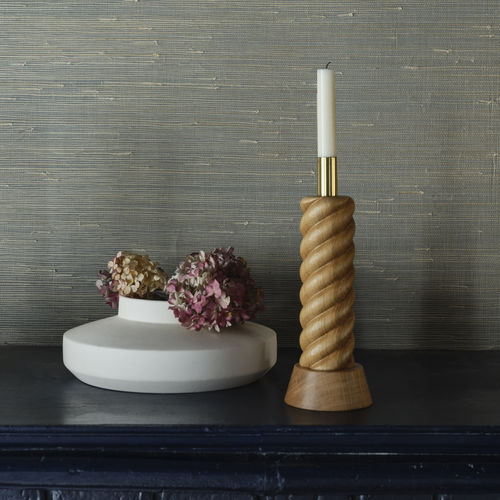 Portacandela in ottone - CRAFT - Hans Hansen Furniture - in rovere