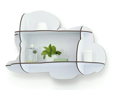 Mensola - CIRRUS - Ibride - design originale / in HPL / bianco