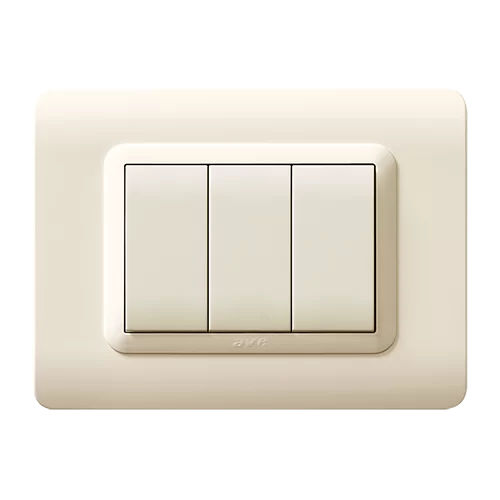 Interruttore a pulsante - CLASS S44 - Ave - ad incasso / triplo / in alluminio