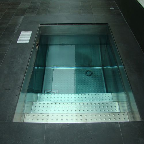 Spa da incasso per nuoto controcorrente - Freixanet Wellness - rettangolare / 3 posti / in acciaio inox