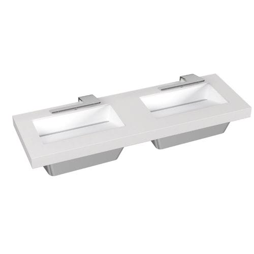 Lavandino sospeso - OMNIDECK  - Bradley - rettangolare / in ceramica