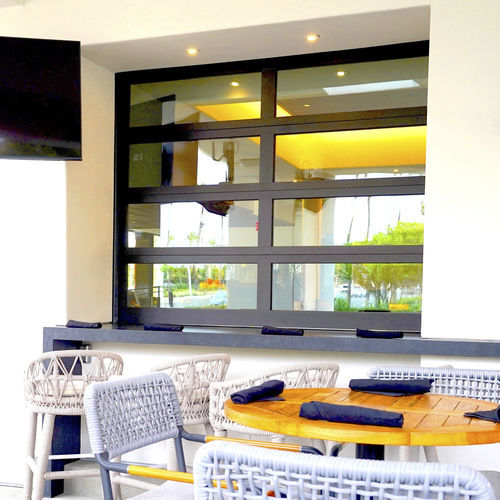 Finestra in alluminio anodizzato - VERTISTACK™ CLEAR - Cornell - scorrevole impilabile / a doppi vetri / a 2 ante