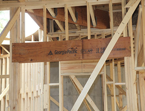 Trave in legno microlamellare - GP - Georgia Pacific - rettangolare