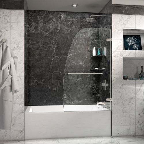 Sopravasca battente - AQUA UNO - DreamLine - in vetro temprato / senza telaio