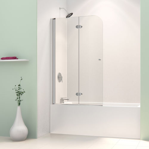 Sopravasca a libro - AQUAFOLD - DreamLine - fisso / in vetro temprato / con telaio parziale