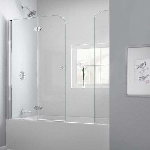 Sopravasca a libro - AQUAFOLD EXTENDER - DreamLine - fisso / in vetro temprato / con telaio