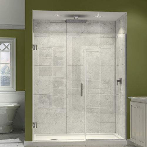 Parete doccia battente - UNIDOOR PLUS - DreamLine - fissa / a nicchia / in vetro temprato