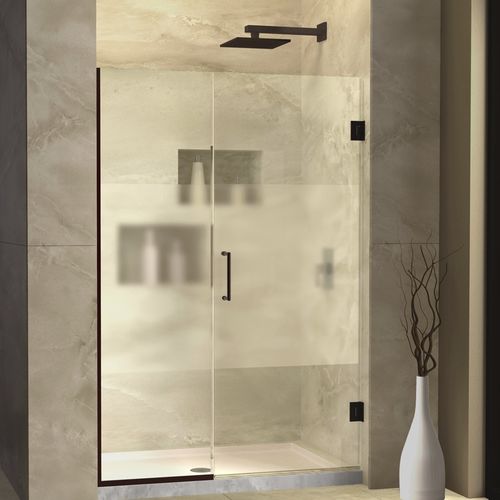 Parete doccia battente - UNIDOOR PLUS PRIVACY - DreamLine - fissa / a nicchia / in vetro temprato