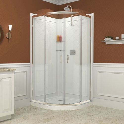 Doccia in vetro temprato - PRIME - DreamLine - in plastica / a porte scorrevoli / d'angolo