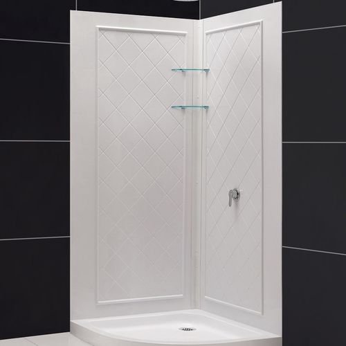 Doccia fibra di vetro - QWALL-4 - DreamLine - in plastica / d'angolo / in kit