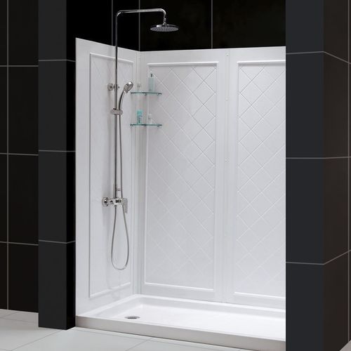 Doccia fibra di vetro - QWALL-5 - DreamLine - in plastica / a nicchia / in kit