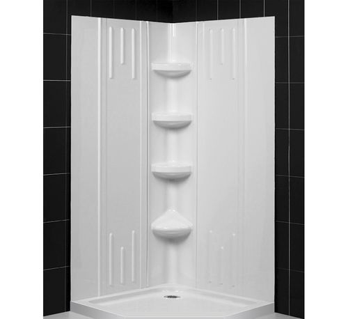 Doccia fibra di vetro - QWALL-2 - DreamLine - in plastica / d'angolo / in kit
