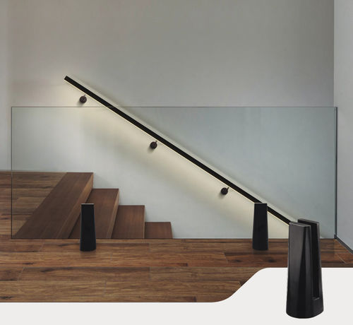 Morsetto per vetro in acciaio inossidabile - PL-80 CURVED - COMENZA - per interni / per parapetto / per interni