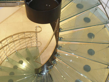 Pannello in vetro laminato - LAMIDUR® - CRISTAL PONTEVEDRESA - temprato / trasparente / per gradini