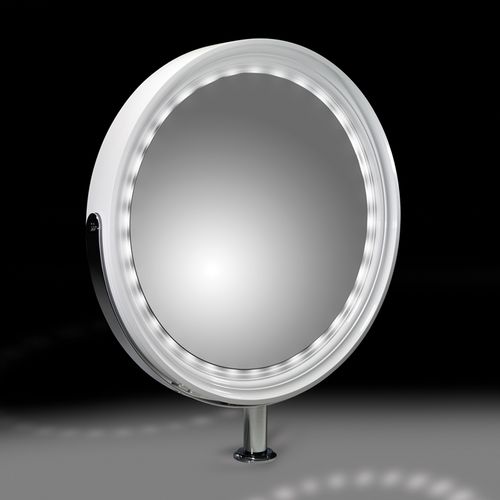 Mobile da toeletta contemporaneo - NABUCCO LED  - Gamma & Bross - in acciaio inossidabile / in fibra di vetro / per parrucchiere