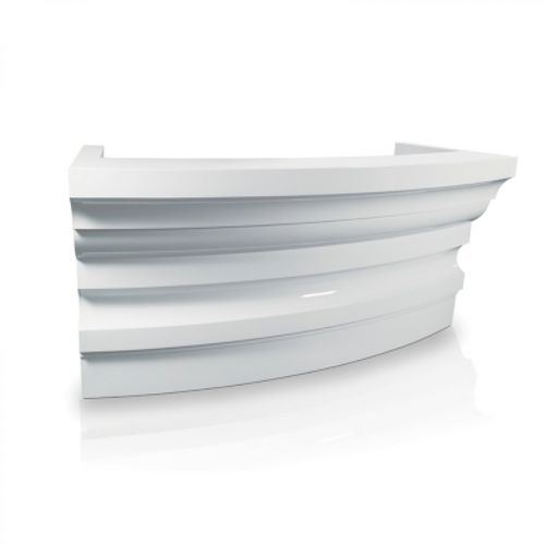 Banco reception in laminato - ALZIRA CURVA - Gamma & Bross - per parrucchiere