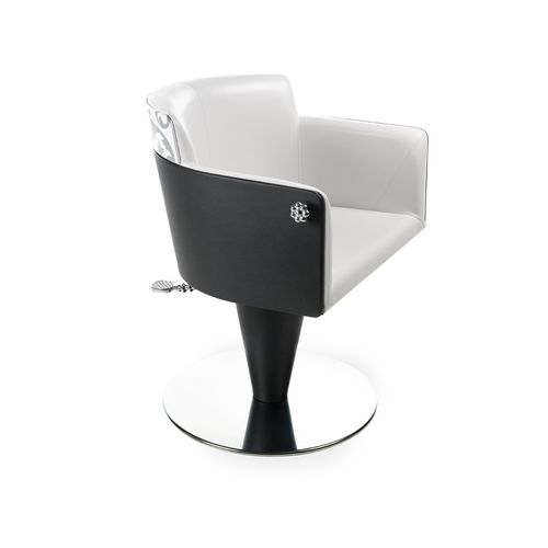 Poltrona da parrucchiere contemporanea - AIDA - Gamma & Bross - in vinile / in legno laccato / con pompa idraulica
