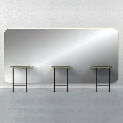 Mobile da toeletta contemporaneo - MADISON GOLD INFINITE 3P - Gamma & Bross - in laminato / in alluminio / da parete