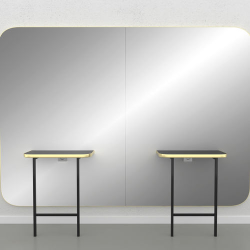 Mobile da toeletta contemporaneo - MADISON GOLD INFINITE 2P - Gamma & Bross - in laminato / in alluminio / da parete