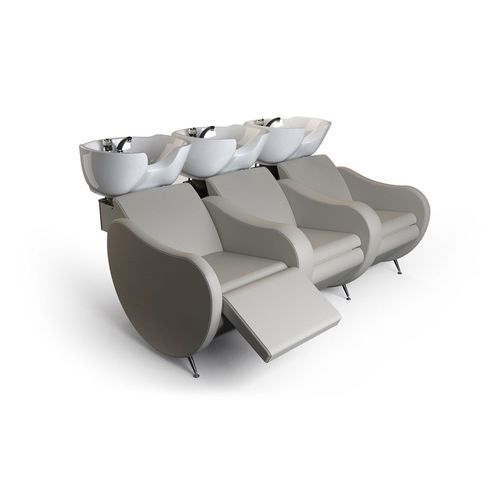 Lavatesta con poggiapiedi - MAMBOWASH 3P SHIATSU - Gamma & Bross - in ceramica / 3 posti