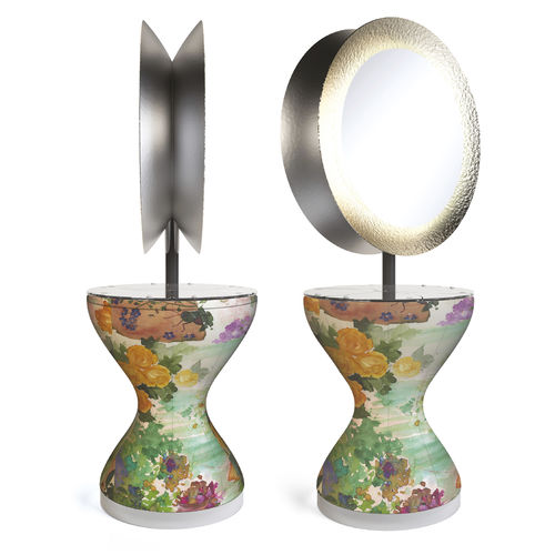 Mobile da toeletta design originale - MISS BEAUTY  - Gamma & Bross - in metallo / in tessuto / ad isola