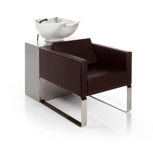 Lavatesta in ecopelle - KUBISLED - Gamma & Bross - in ceramica / 1 posto