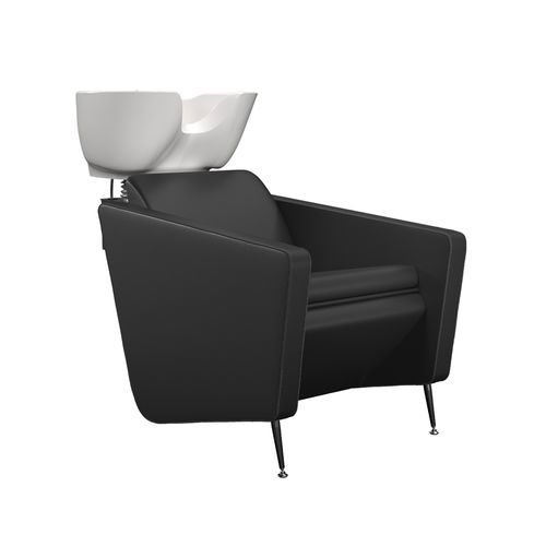 Lavatesta in ecopelle - IONIANWASH BLACK - Gamma & Bross - in ceramica / 1 posto