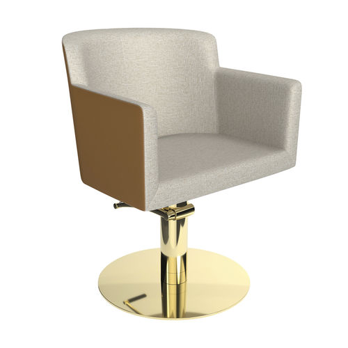 Poltrona da parrucchiere contemporanea - DORIAN SUPERGOLD - Gamma & Bross - in vinile / in metallo / con pompa idraulica