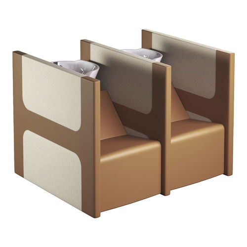 Lavatesta con poggiapiedi - PRIVACY FAUBOURG 2P E - Gamma & Bross - in ecopelle / in ceramica / design originale
