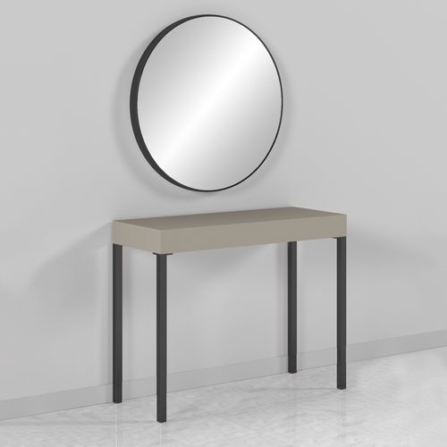 Mobile da toeletta contemporaneo - CONSOLLE RONDE BLACK - Gamma & Bross - in laminato / da parete / per parrucchiere