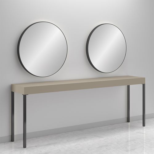 Mobile da toeletta contemporaneo - CONSOLLE RONDE 2P - Gamma & Bross - in laminato / a muro / per parrucchiere