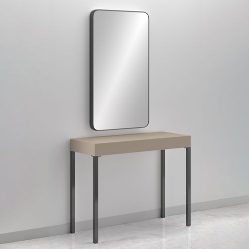Mobile da toeletta contemporaneo - CONSOLLE CARRÉ BLACK - Gamma & Bross - in laminato / a muro / per parrucchiere