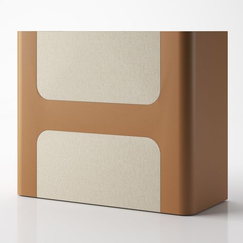 Banco reception in laminato - H DESK 100 - Gamma & Bross - in vinile / in ecopelle / per parrucchiere