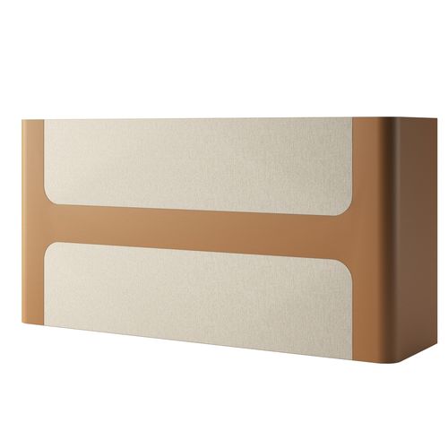 Banco reception in laminato - H DESK 180 - Gamma & Bross - in vinile / in ecopelle / per parrucchiere