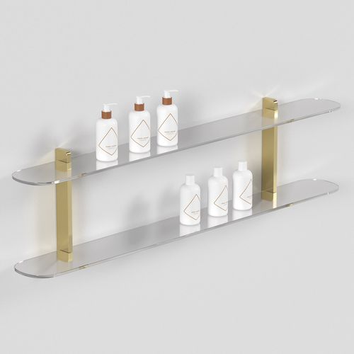 Espositore sospeso - Solid Gold - Gamma & Bross - in cristallo / unilaterale / 2 ripiani